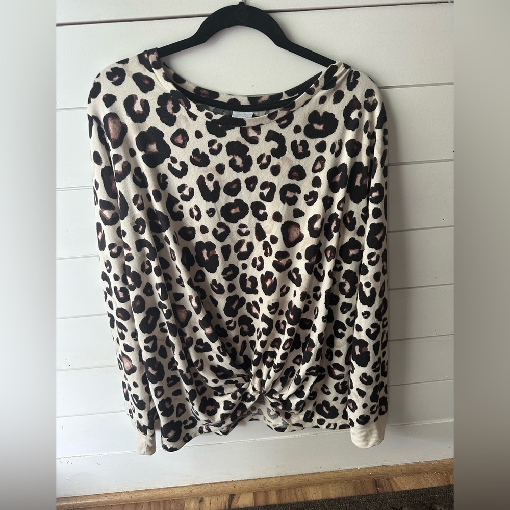 Leopard Pajama Top XL